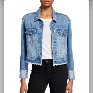 PAIGE “Jo Jo Crop Denim Jacket” Size S